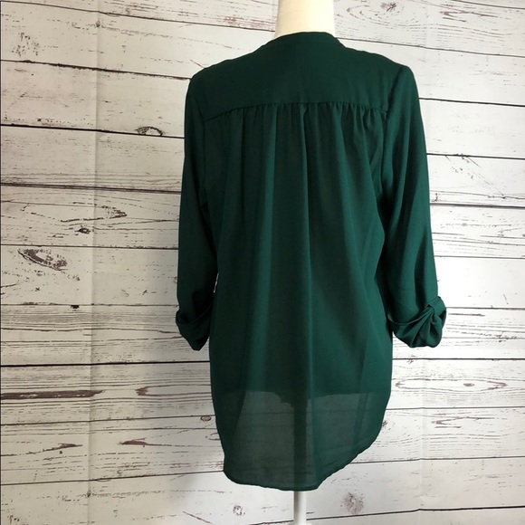 ππΌ Hunter green georgette blouse - Picture 5 of 8